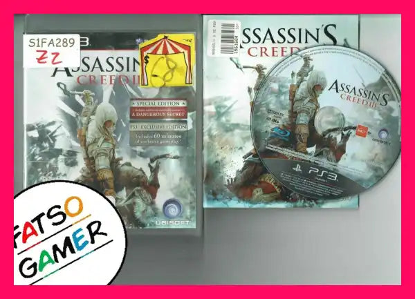 Assassin's Creed III PS3 - FatsoGamer