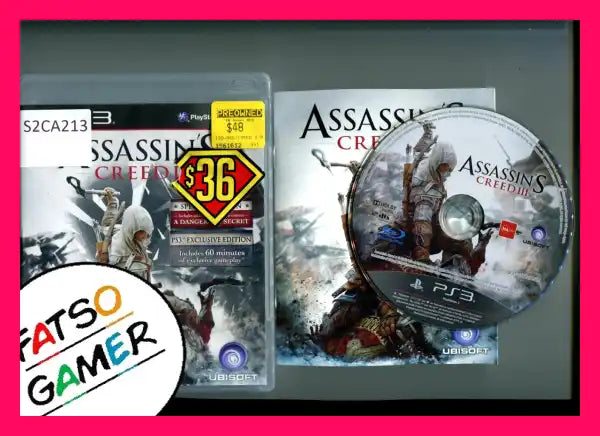 Assassin's Creed III PS3 - FatsoGamer