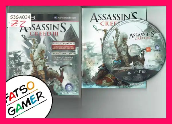 Assassin's Creed III PS3 - FatsoGamer