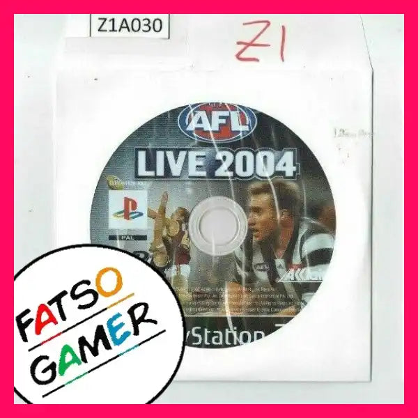 Disk Only - AFL 2004 PS2 Z1A030 - FatsoGamer