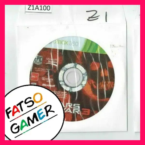 Disk Only - Gears of War 3 Xbox 360 Z1A100 - FatsoGamer