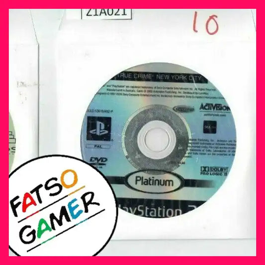 Disk Only -  True Crime New York City PS2 Z1A021 - FatsoGamer