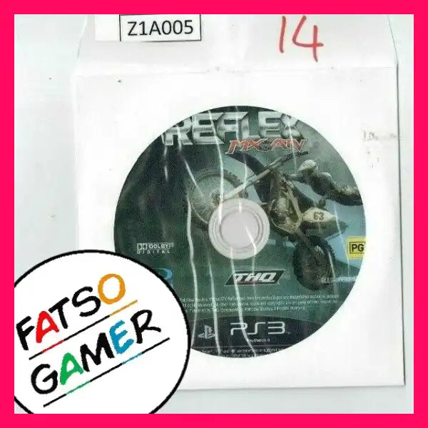 Disk Only - MX vs ATV Reflex PS3 Z1A005 - FatsoGamer