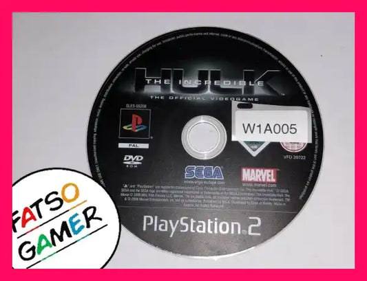 the incredible hulk DISC ONLY PS2 W1A005 - FatsoGamer